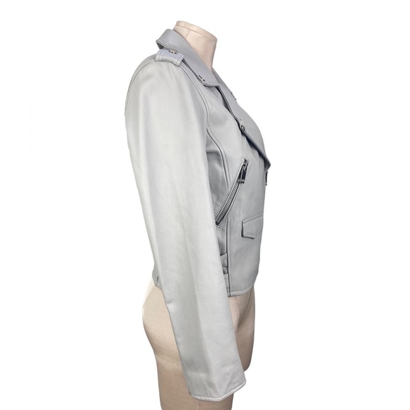 WALTER BAKER Liz Lambskin Leather Motorcycle Jacket Small - Picture 3 of 13
